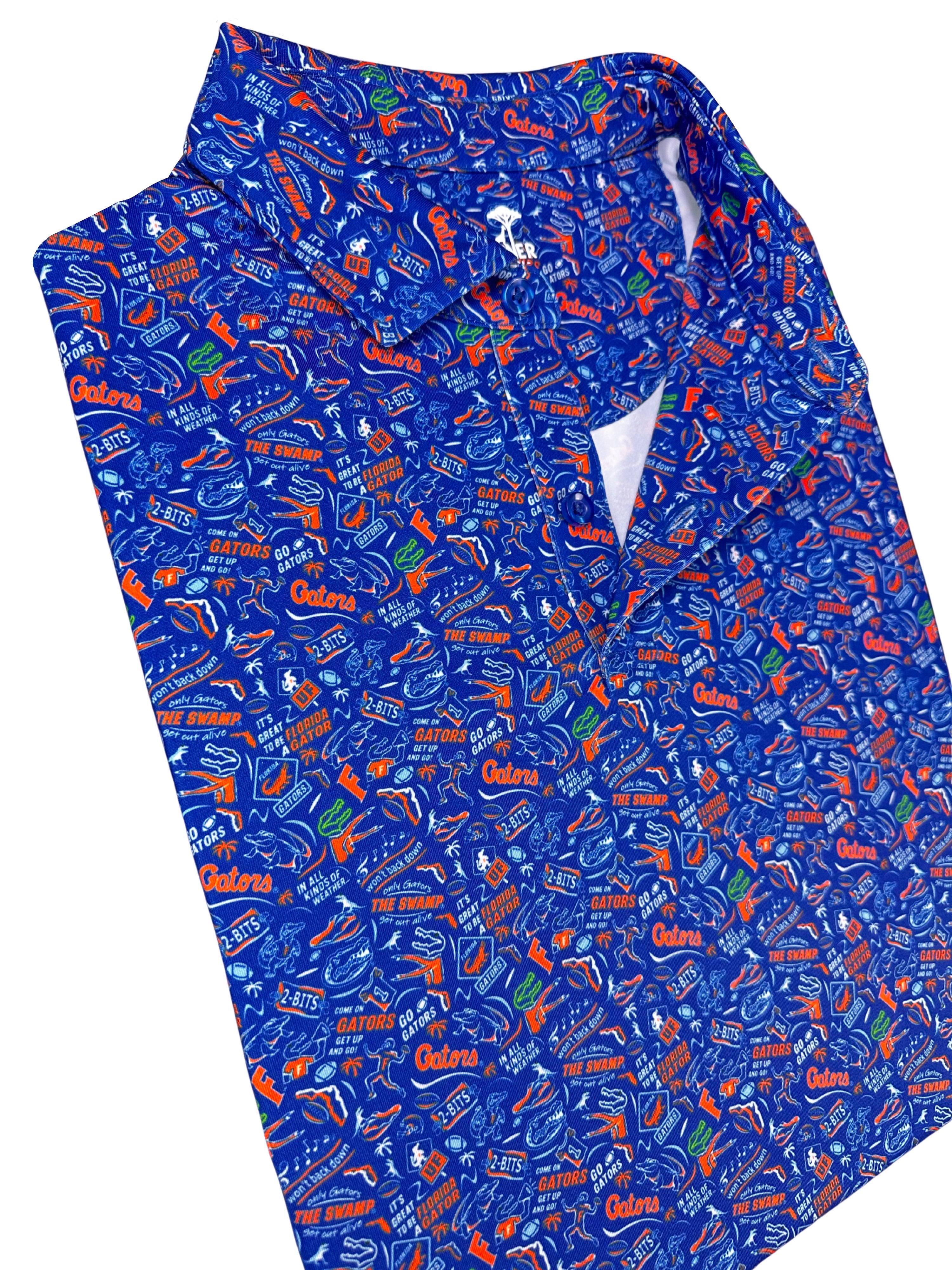 The UF Gator Gameday Print Polo - Blue